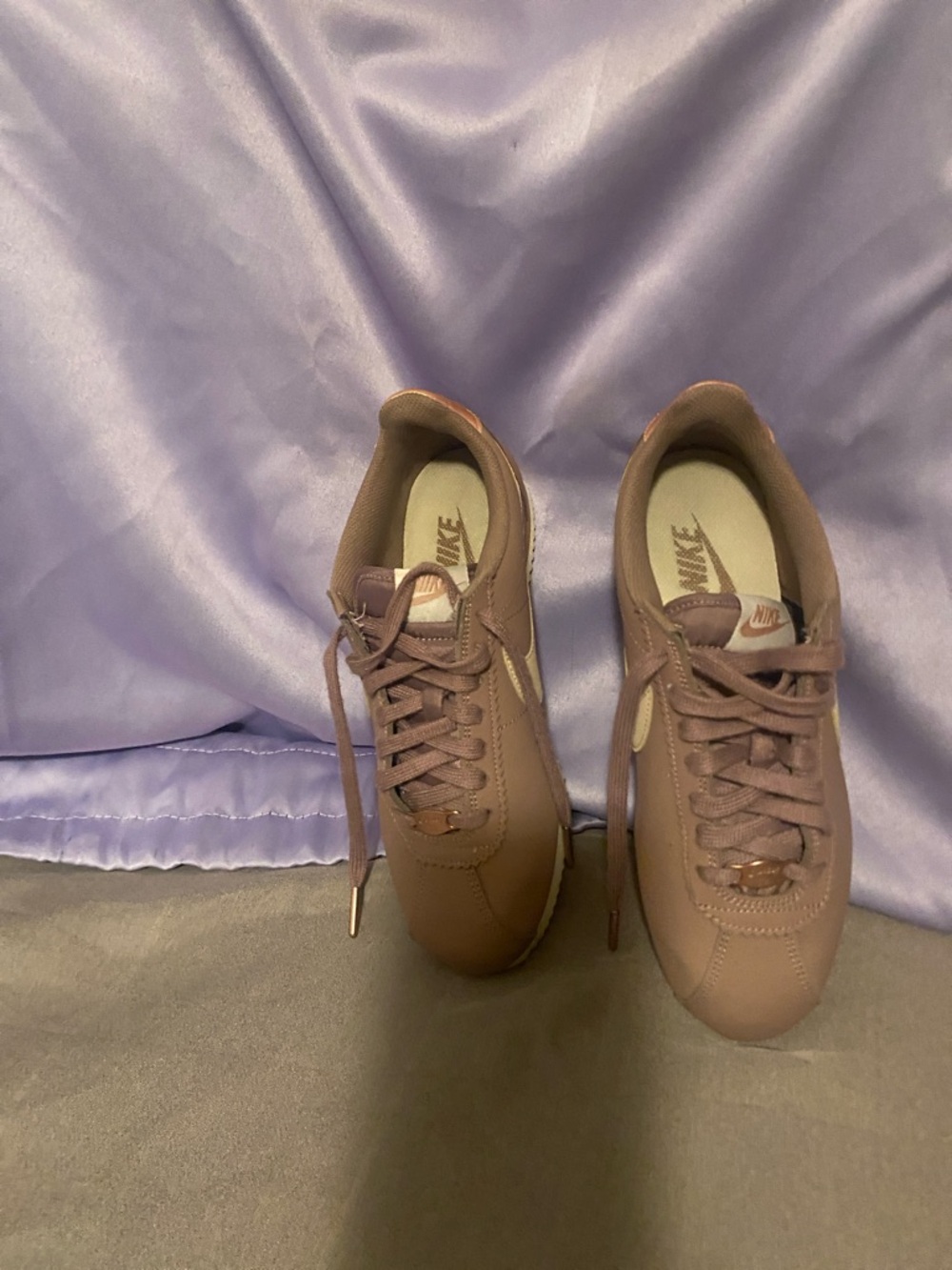 Nike Women’s Mauve/Taupe Low-Top Lace-Up Sneakers